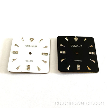 Rettangulu Forma Diamond Indexes Watch Enamel Dial